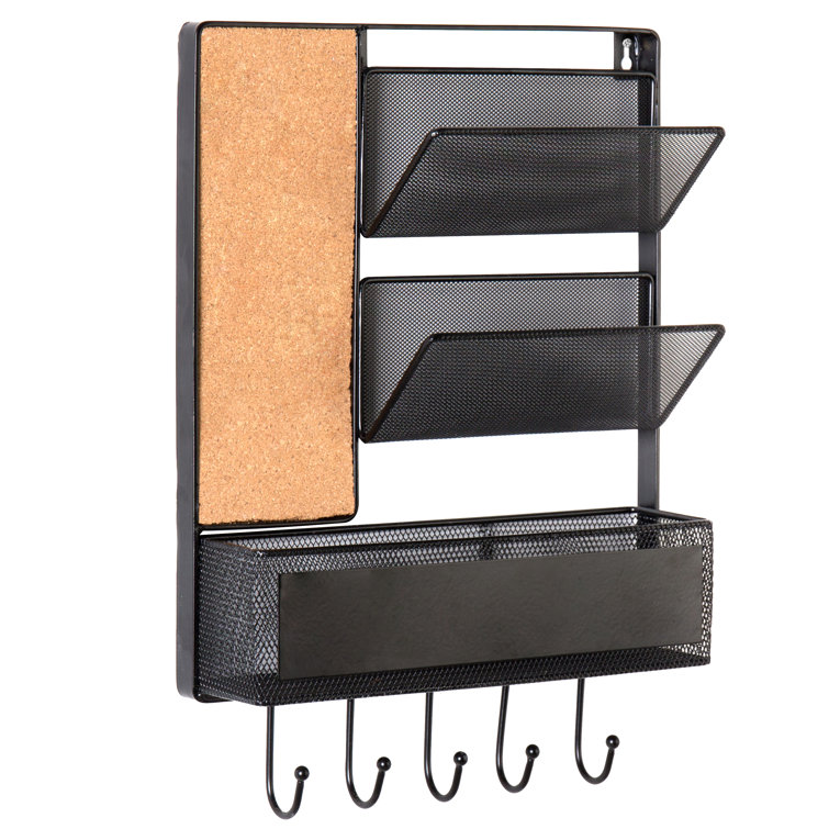 17 Stories Leeton Wall Mail Organizer with Key Hooks & Reviews Wayfair